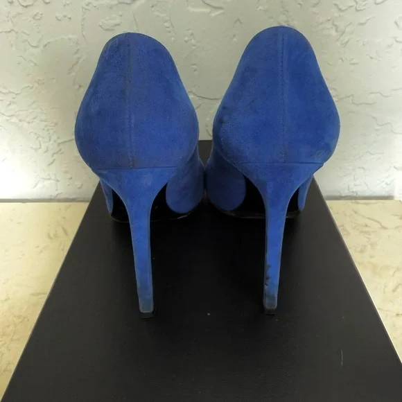 Yves Saint Laurent Blue Majorelle Paris Pump Size 37 - Picture 7 of 14